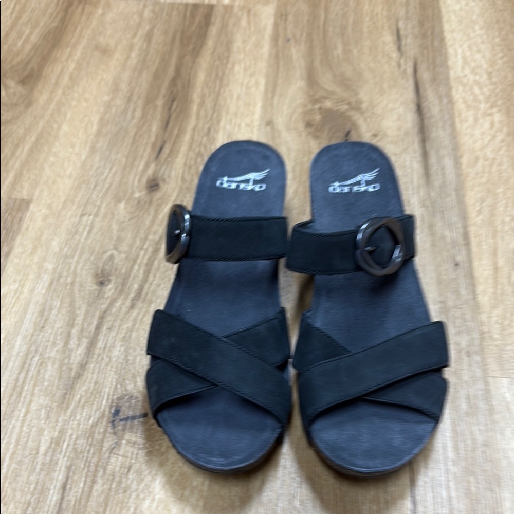 Dansko Black Slide Sandals for Women